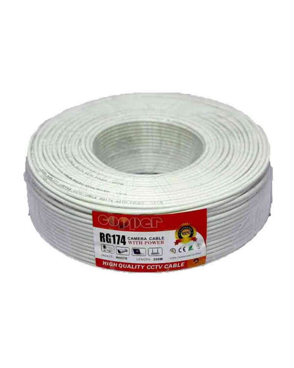 CABLE CAMERA RG174 200M COOPER