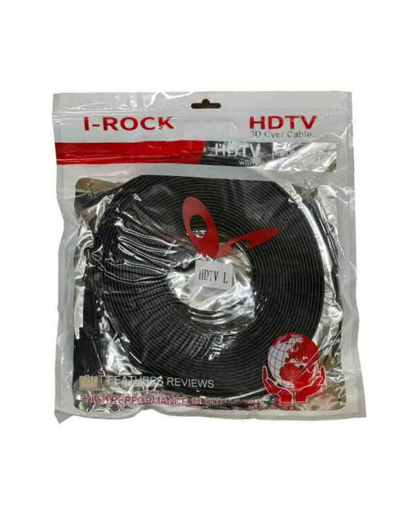 CABLE HDMI 10M FLAT IROCK